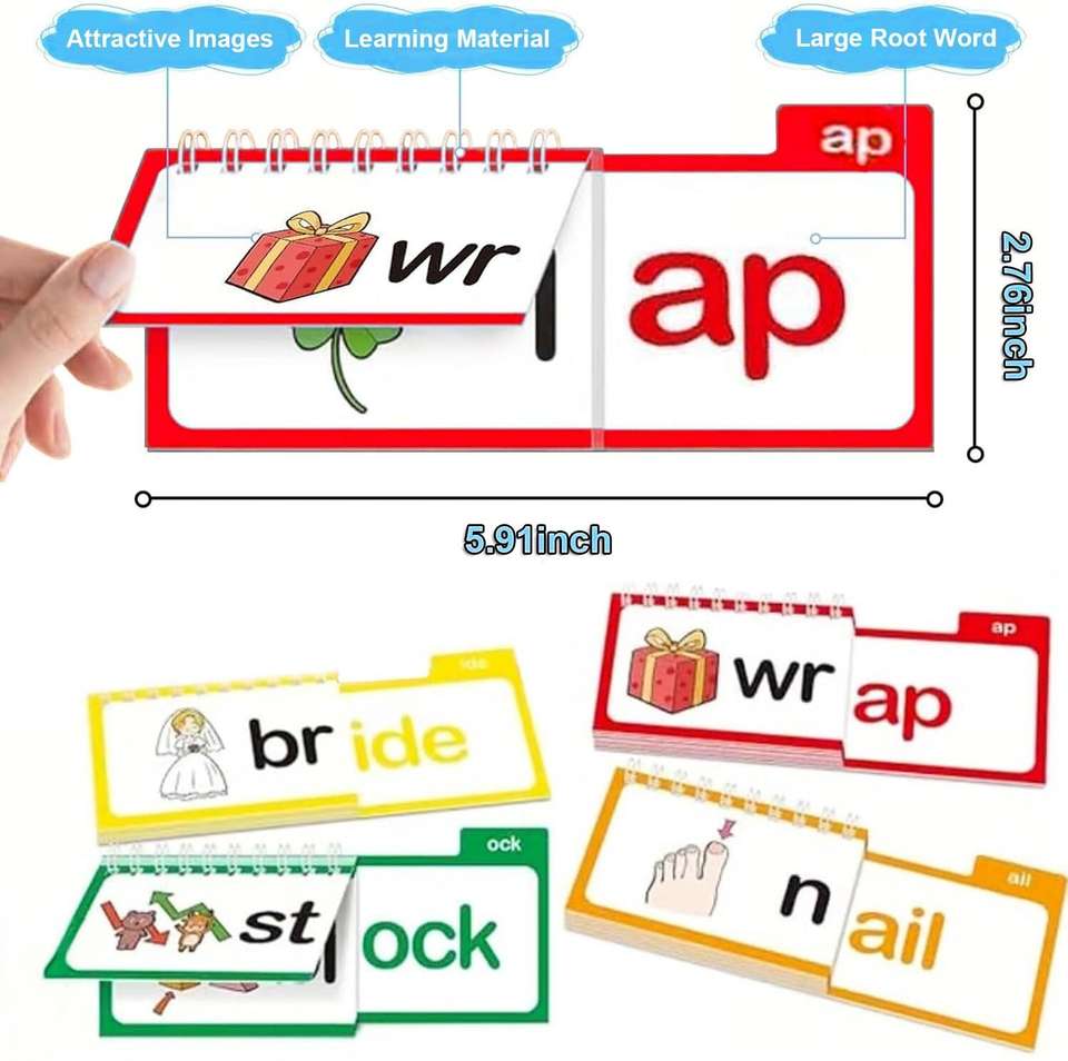 jofraking Word Family Build Book,Learn to Read Phonics for Kids,30 Read ...
