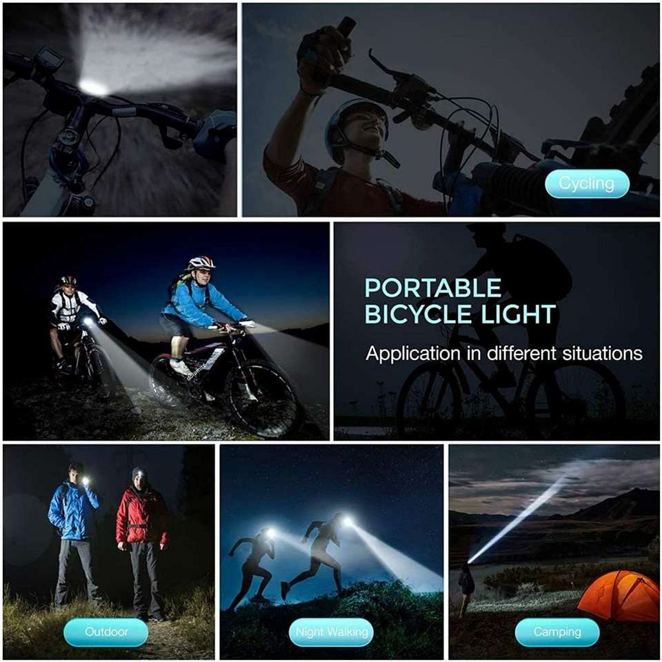 SHIVEXIM 3 in1USB Rechargeable LED Cycle Light Cycle Speedometer and ...