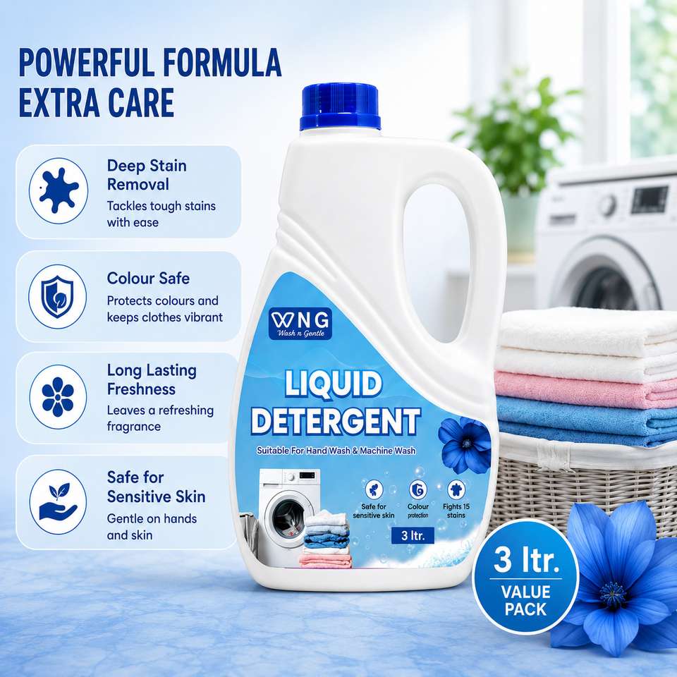 WNG Ultra Wash Top load & front Load machine liquid detergent aqua Aqua ...