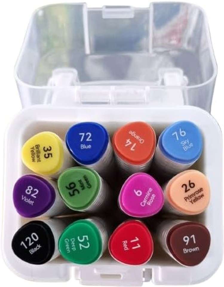 Flipkart.com | FLAIR Dual Tip Art Markers | Brush & Chisel Marker Set ...