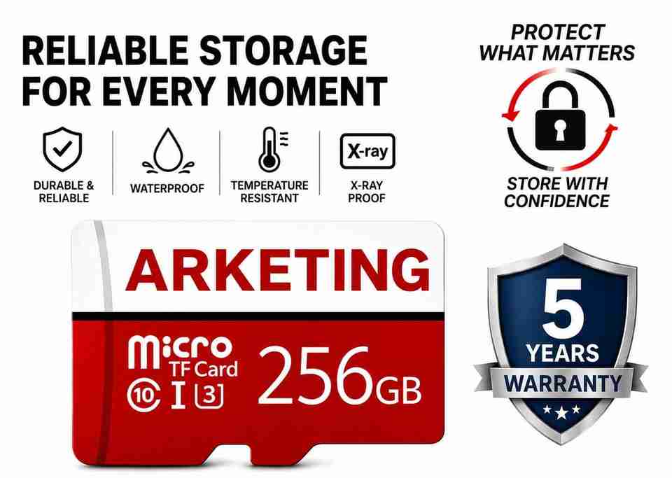 Micro Computer Mobile ARKETING 256 V 256 GB 256 GB MicroSD Card Class 10 120 MB/s Memory Card ...