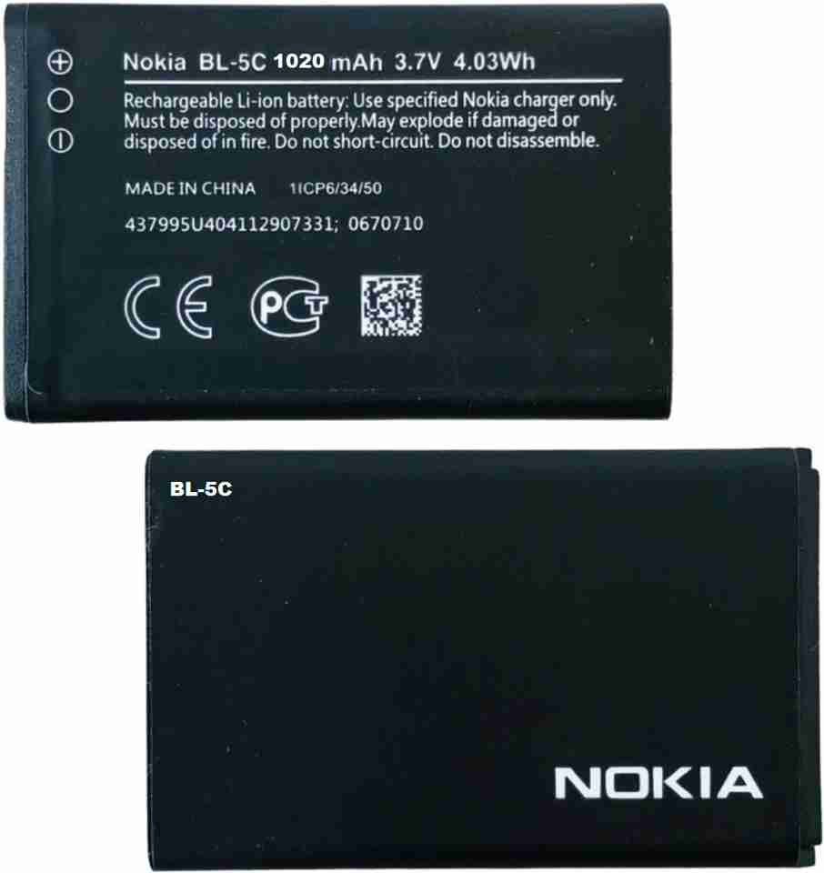 Asha Icon DVJ Mobile Battery For NOKIA NOKIA Nokia BL 5C/100/101/105/110Asha 202 ...