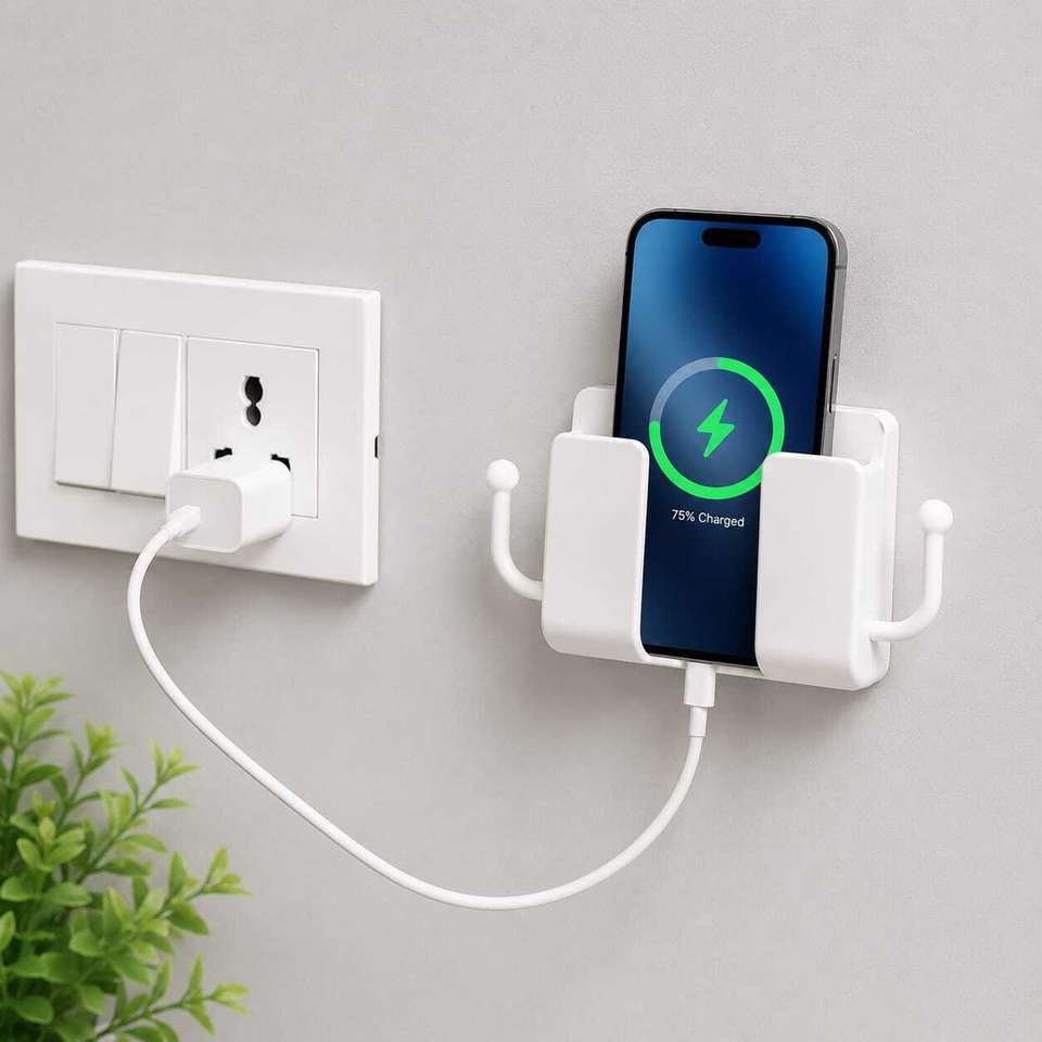 Remote Cell Advertisement Gripzoo Mobile Wall Hook Phone Holder | Self Adhesive Wall Mount Stand ...