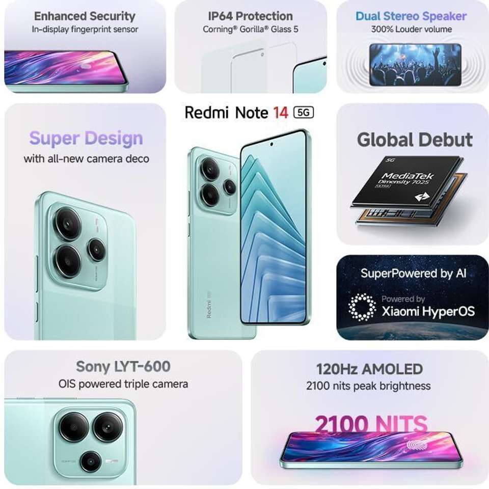 REDMI Note 14 5G (128 GB Storage, 6 GB RAM) Online at Best Price On ...