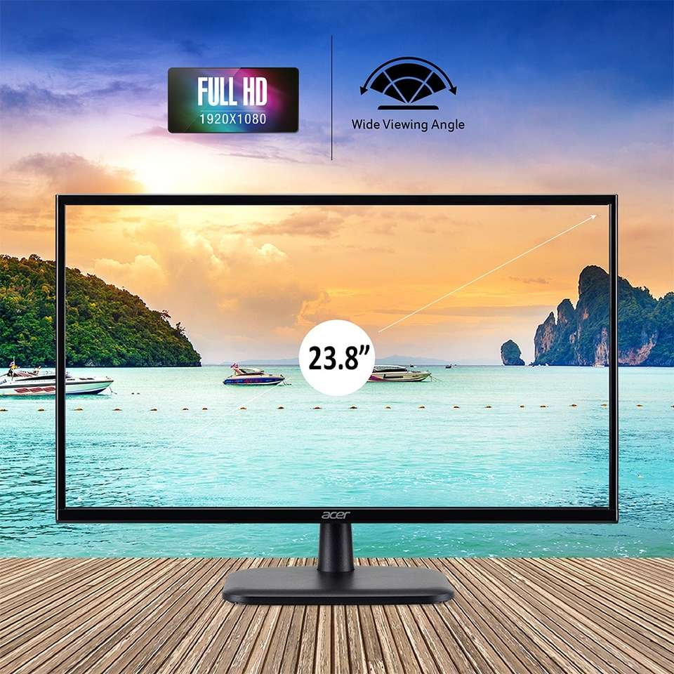 Acer 60.45 cm (24 inch) Full HD LED Backlit IPS Panel with-Visioncare ...