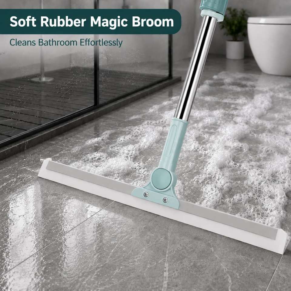 QONETIC 3 in 1 Magic Broom Floor Wiper Squeegee for Bathroom and Home ...