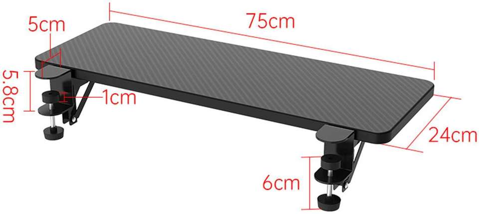 Lyla Ergonomic Desk Extender Sturdy C Clamp Mount for Square Tabletop ...