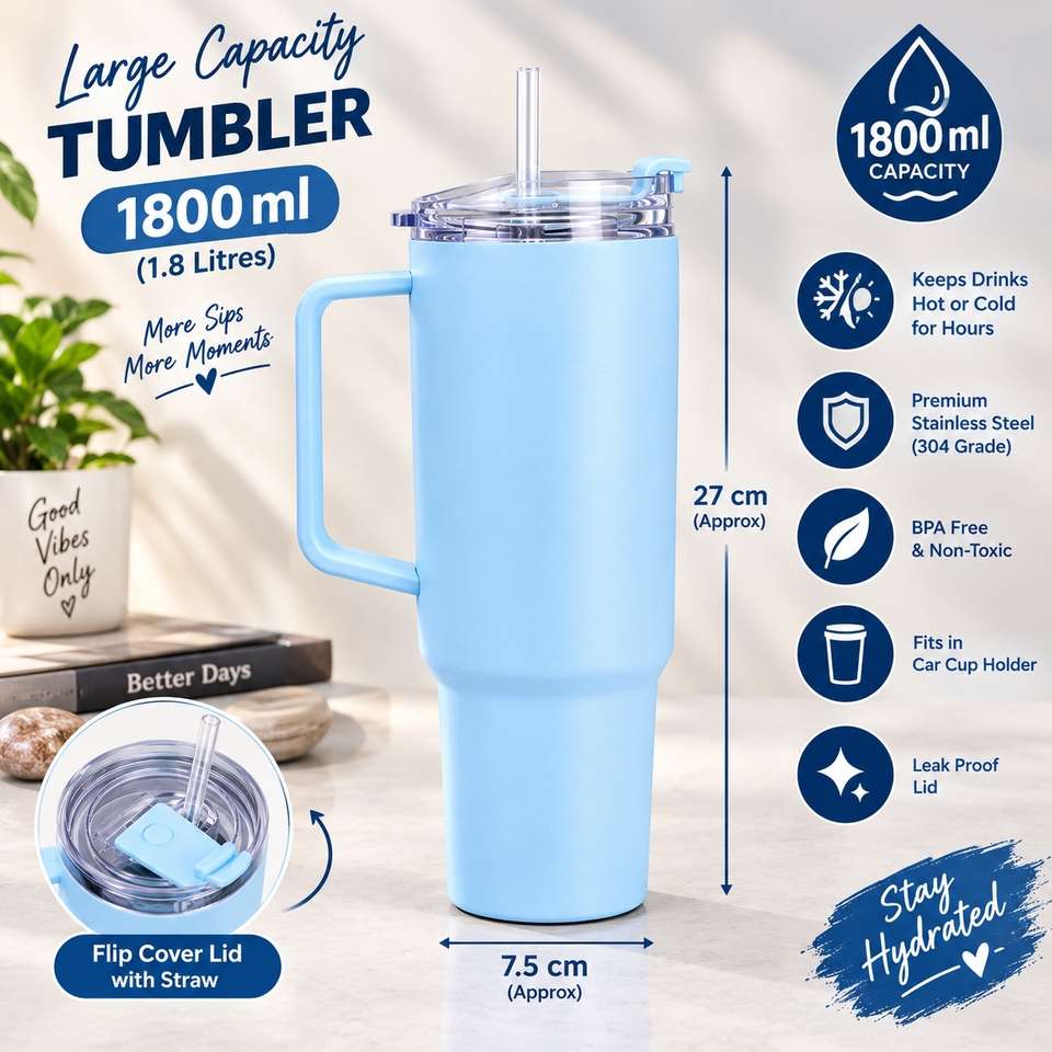 NEXUS ZONE Sky blue tumbler Plastic Tumbler Price in India - Buy NEXUS ...