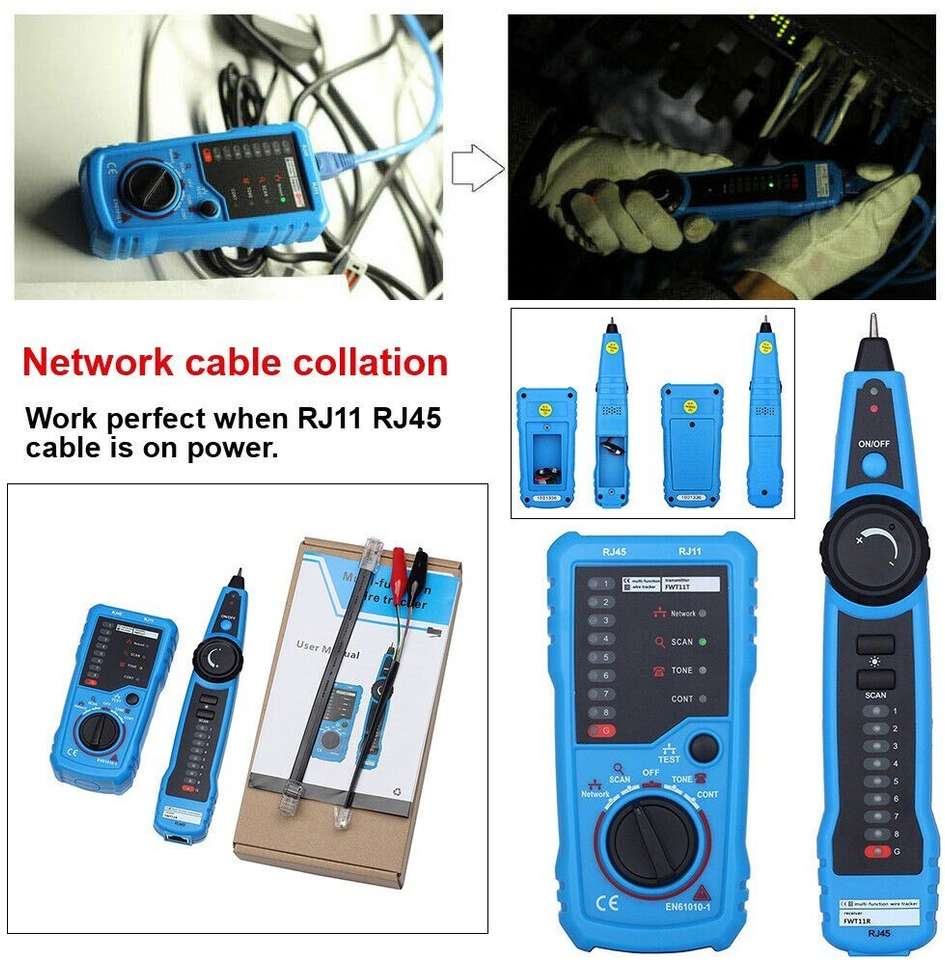 Techtest Wire Tracker Cable Tester Network Cable Tester Fwt11 Wire ...