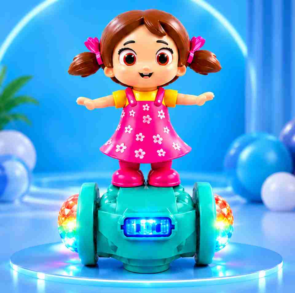 ZECOMMERCE 360° Rotating Dancing Doll Toy with Music Lights Fun ...