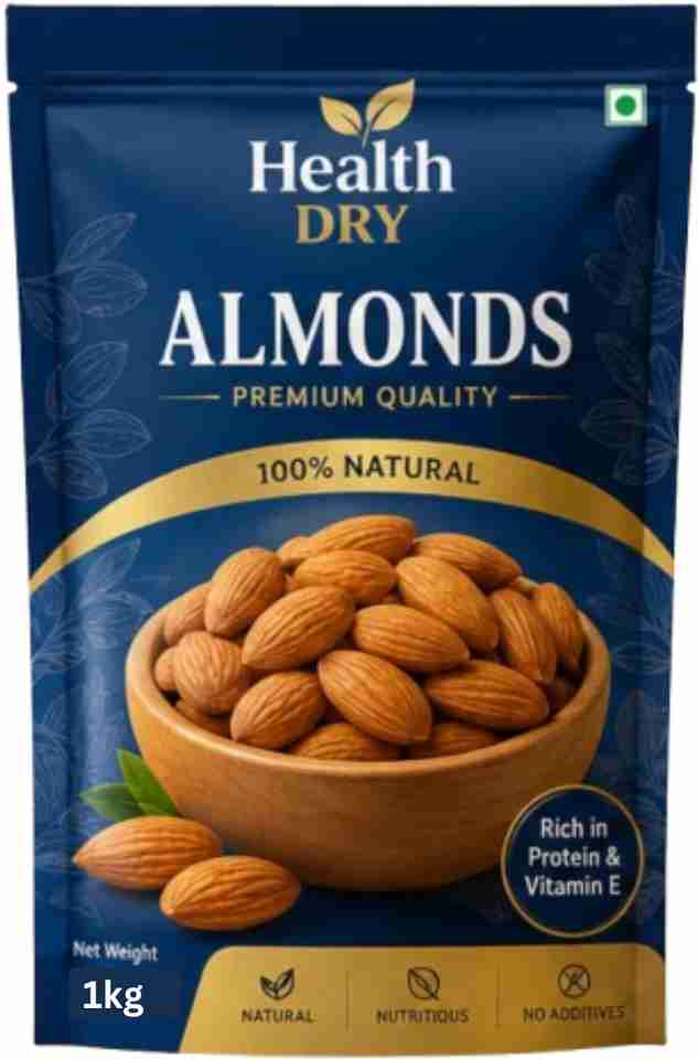 HEALTH DRY Premium California Almonds |Protein, Calcium, Magnesium ...