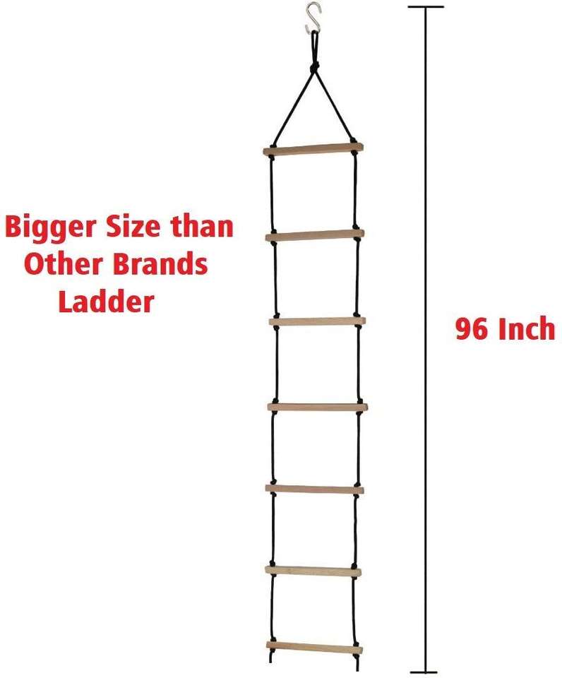 XSOURCE Rope Climbing Ladder for Kids for Physical Activity, 3 to 10 ...