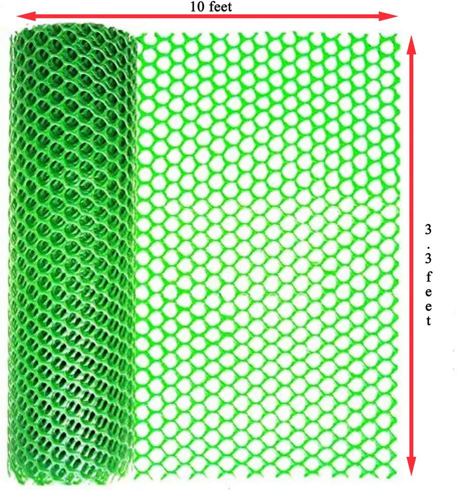 WNE Jaliwale Garden Fencing Net Green color_pvc net for garden 3FT ...