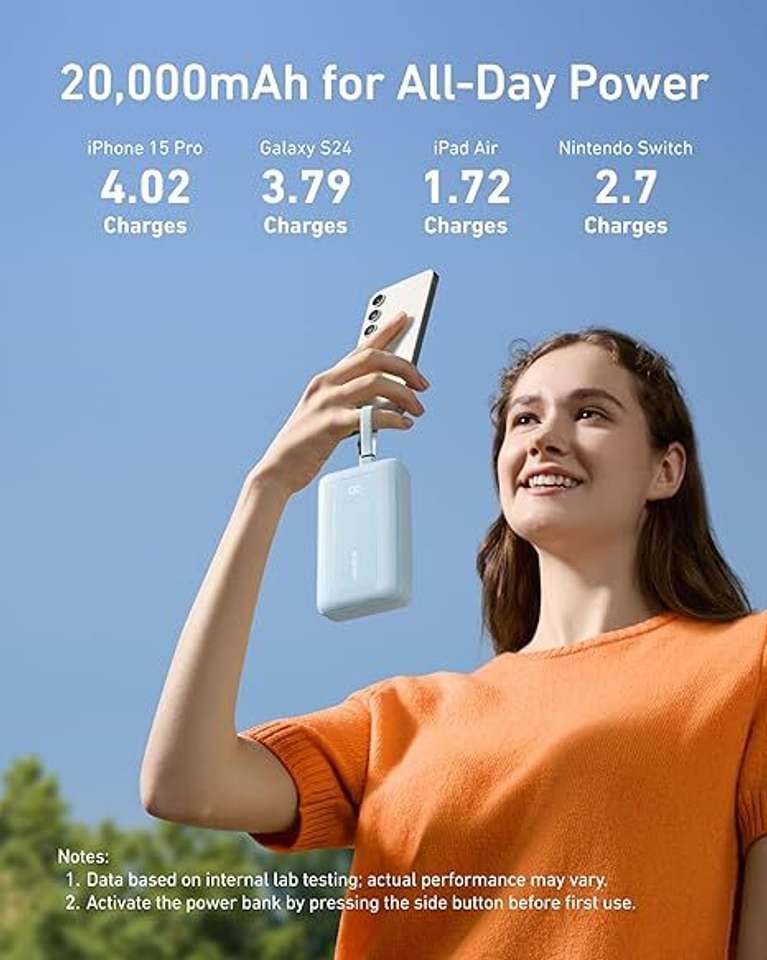 Anker 20000 mAh 30 W Compact Power Bank Price in India - Buy Anker ...