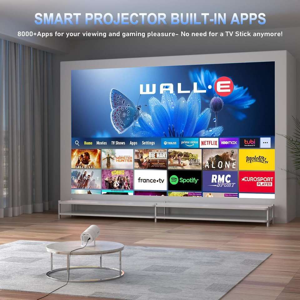 EarShades HY-300 4K Ultra HD Smart Mini Projector with WiFi, Android ...