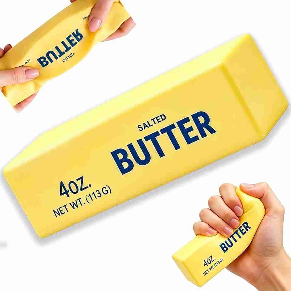 Bread Butter Icon KVVTRADES Realistic Bread Style Sensory Fidget for Desk Yellow Putty ...