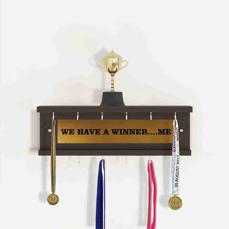 Temple Rack ANIKAA Winner Medal and Trophy Holder Wall Display Racks Particle Board ...