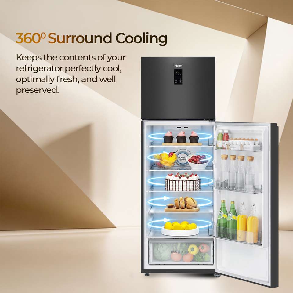 Free Color Inverter Haier 328 L Frost Free Double Door 2 Star Convertible Refrigerator with ...