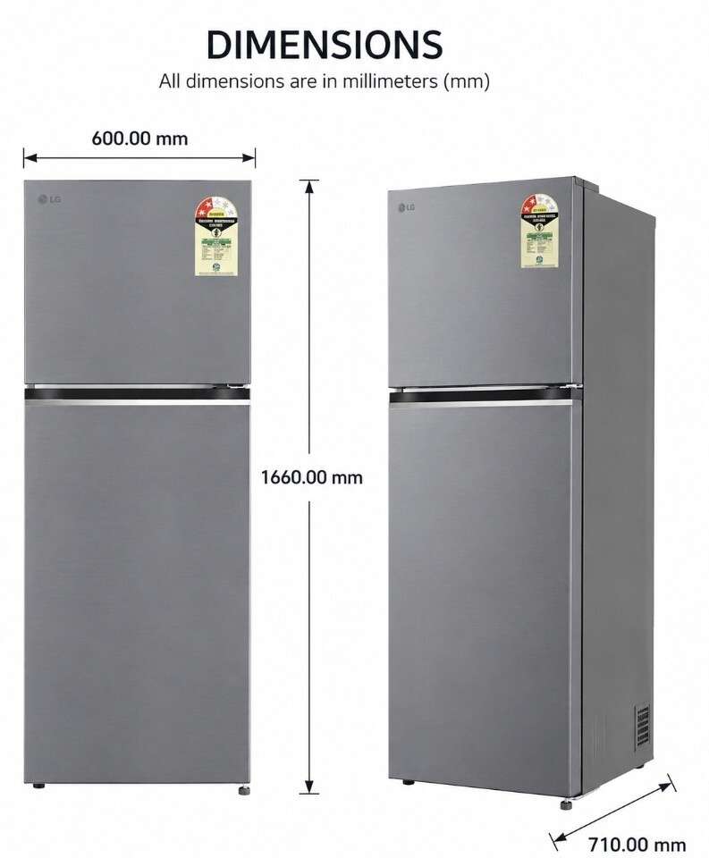 LG 322 L Frost Free Double Door 2 Star Refrigerator Online at Best ...