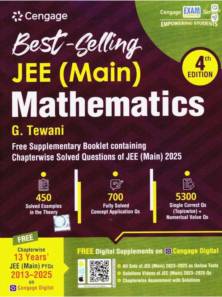 Mathmatecs Book JEE Main Mathematics: 2026 (Cengage Learning, G Tewani) (G Tewani): Buy ...
