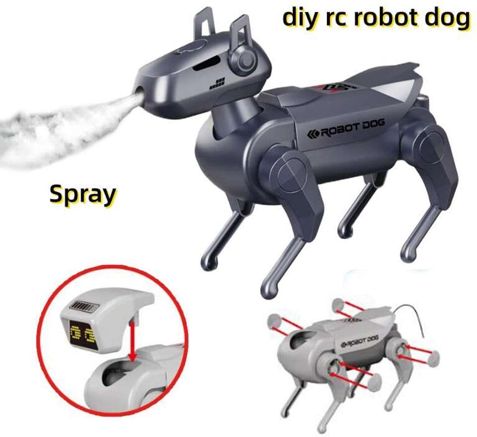 SSE Toy RC DIY Dog Assembly Toy Remote Control Educational Building Set ...