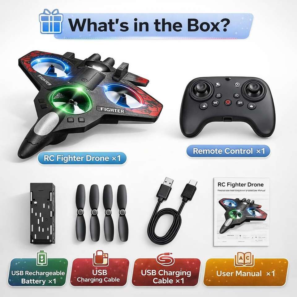 Braintastic Remote Control Airplane 4 Channel RC Aircraft Rechargeable ...