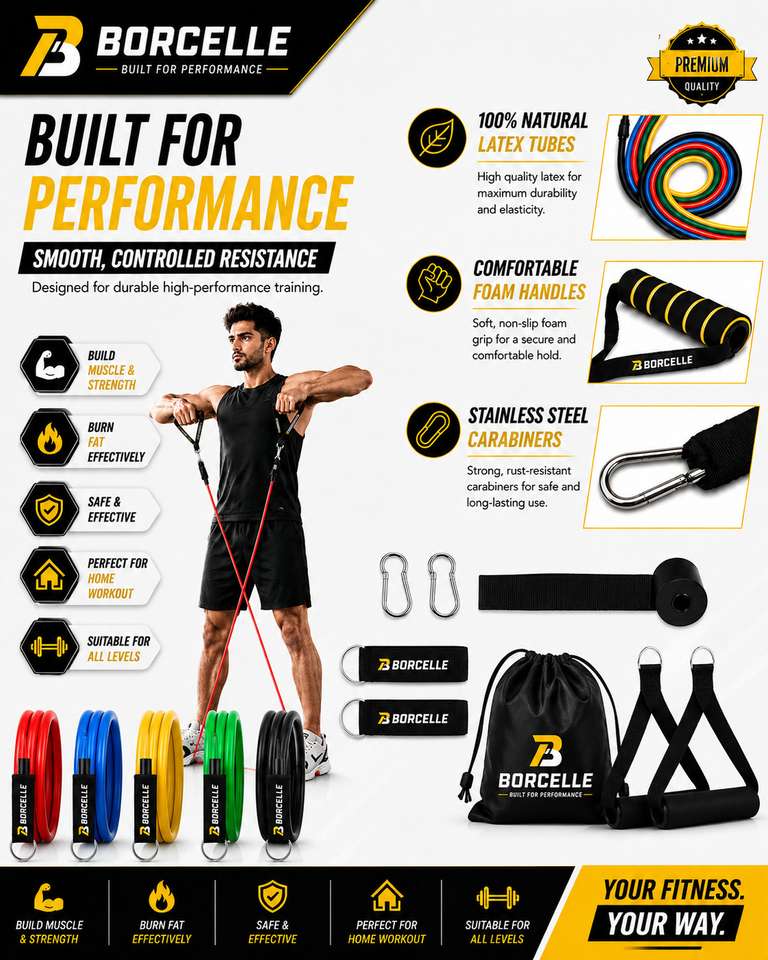 BORCELLE 11 IN 1 Resistance Band - Image 6