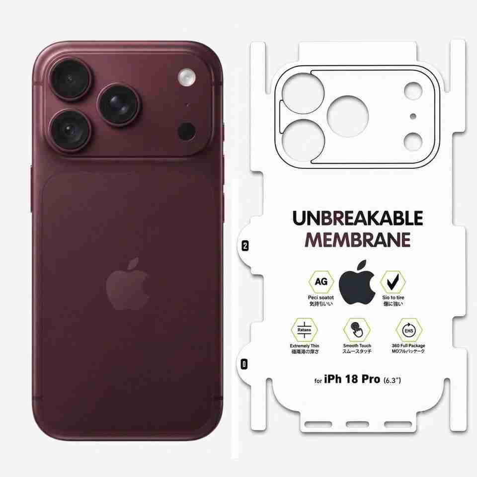 NovaGuard Back Screen Guard for Apple iPhone 18 Pro Membrane with 360 ...