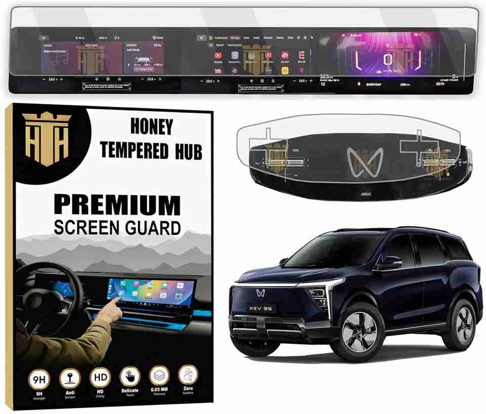Honey Tempered Hub Screen Guard for NEW MAHINDRA XEV 9S 2026 / FULL ...