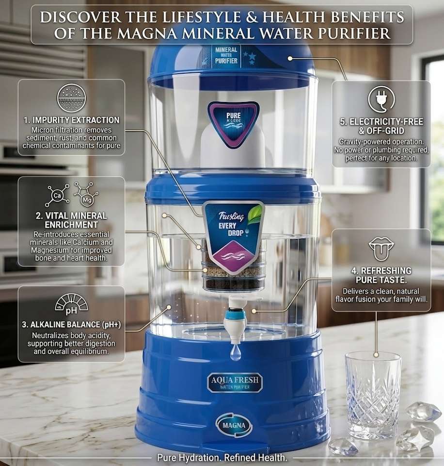 Aqua Fresh MINERAL POT NON ELECTRIC GRAVITY BASED MINERAL WATER ...