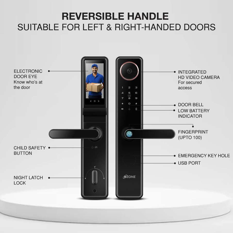 OZONE OZ-FDL-02-LIFE-NXT-i Smart Door Lock Price in India - Buy OZONE ...