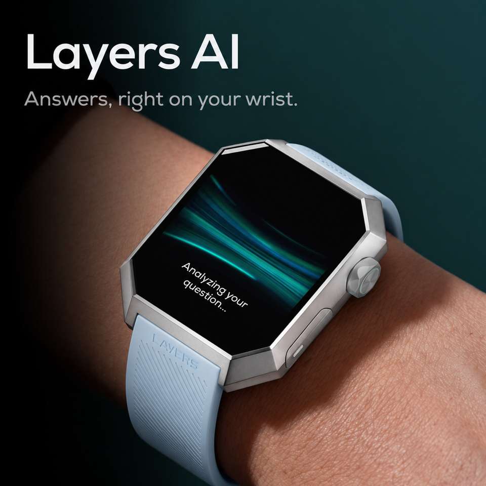 Layers Anarc 2, 1.85 AMOLED 60Hz Display, Built-in GPS, AI Watch Faces ...