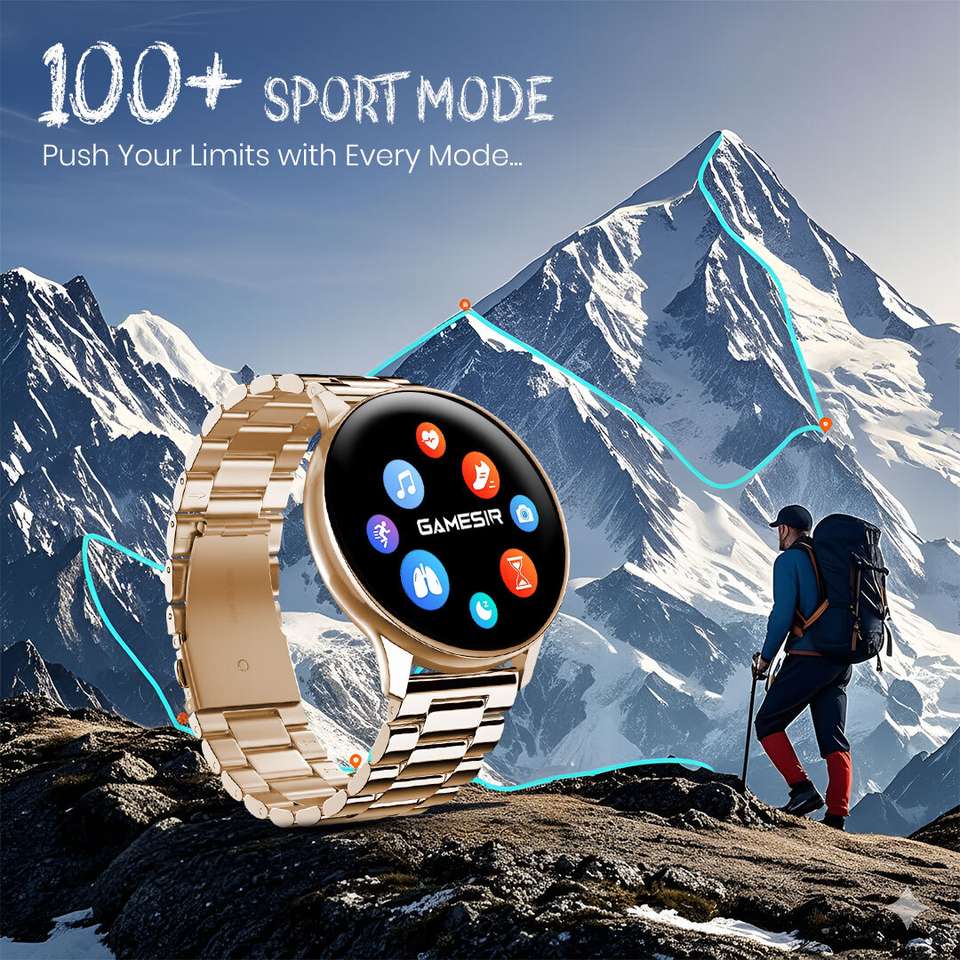 GameSir Round Bluetooth Calling Smartwatch with Heart Rate Monitor ...