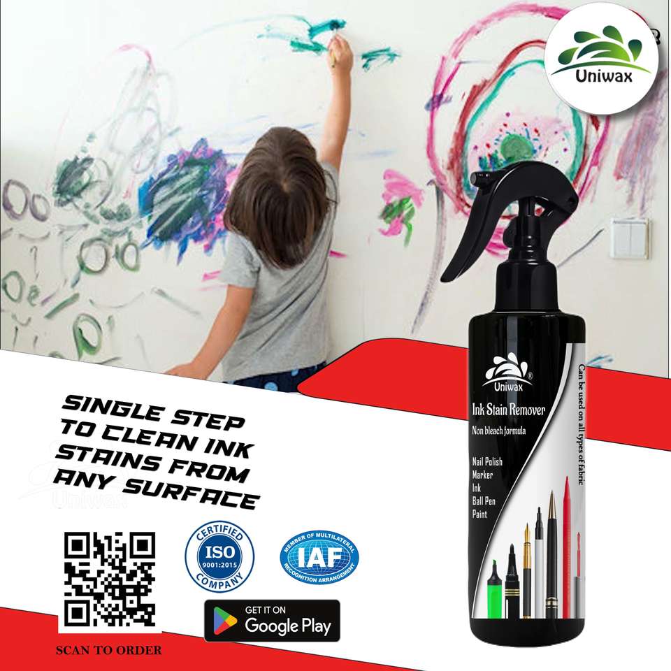 uniwax ink remover, Ballpoint pen,fountain pen, Permanent marker, Gel ...
