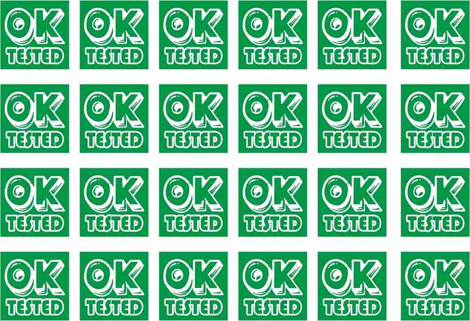 Sickers Single jhitkiyahi 2 cm Ok Tested Stickers Label, X-Small Size Self Adhesive ...