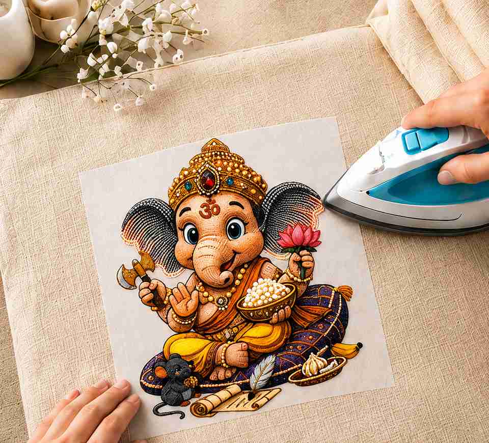 Transfer Design Sticker JKP 4 inch DTF Heat Transfer Sticker for Clothes & Fabric – Iron On ...