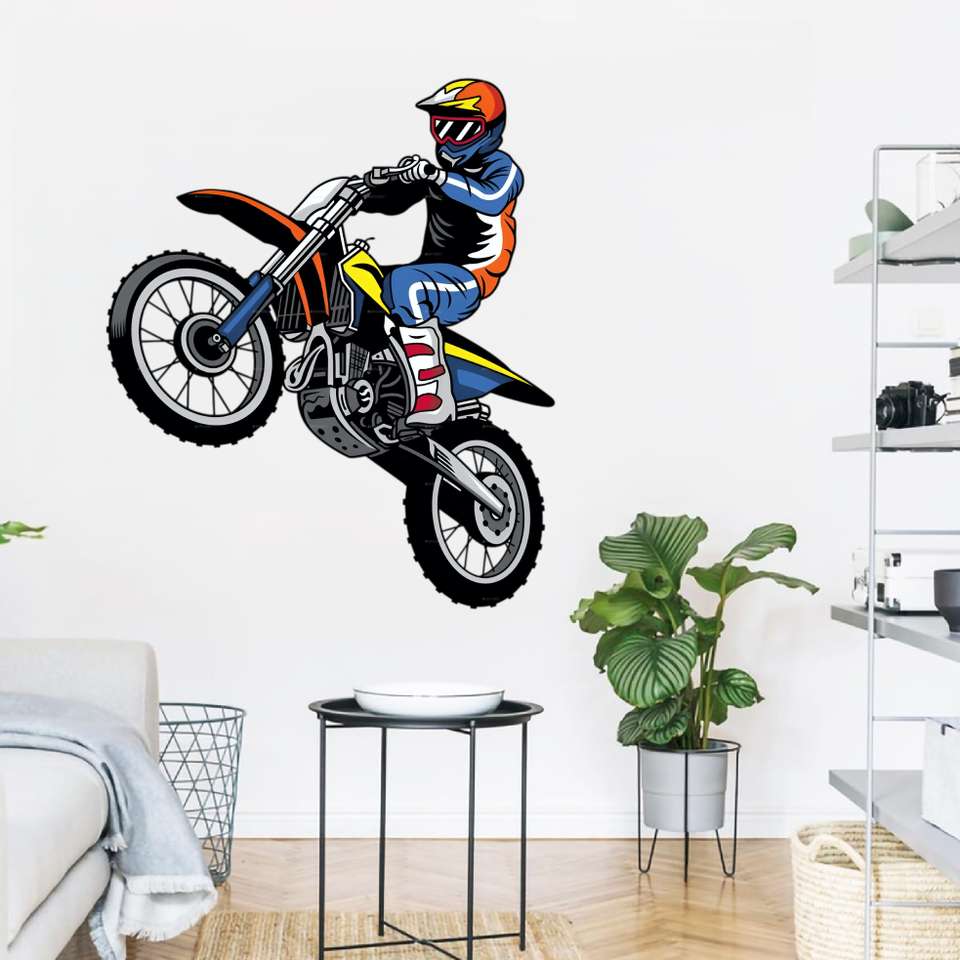 Approach Decor 48 inch Sports Bike Riders Bikers Wall Sticker For Kids ...