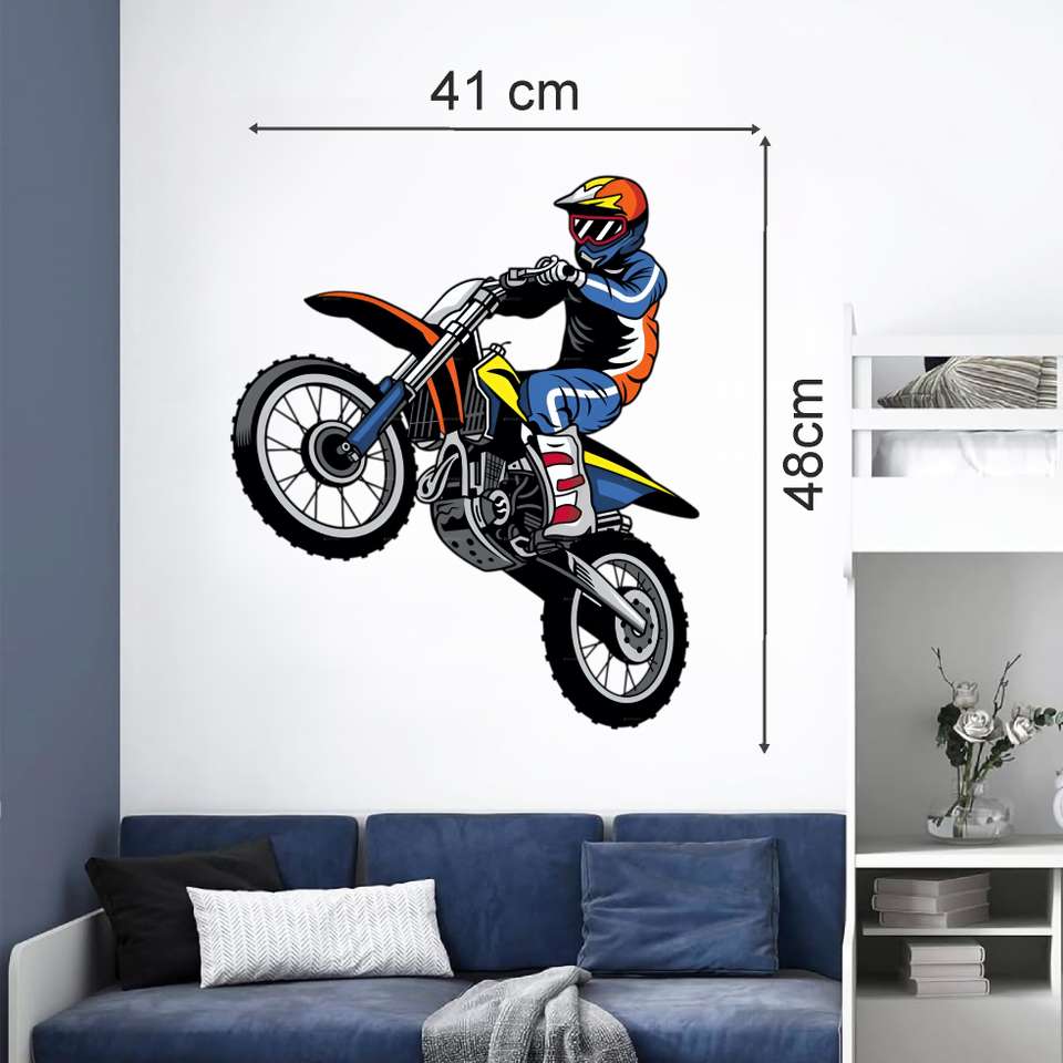 Approach Decor 48 inch Sports Bike Riders Bikers Wall Sticker For Kids ...