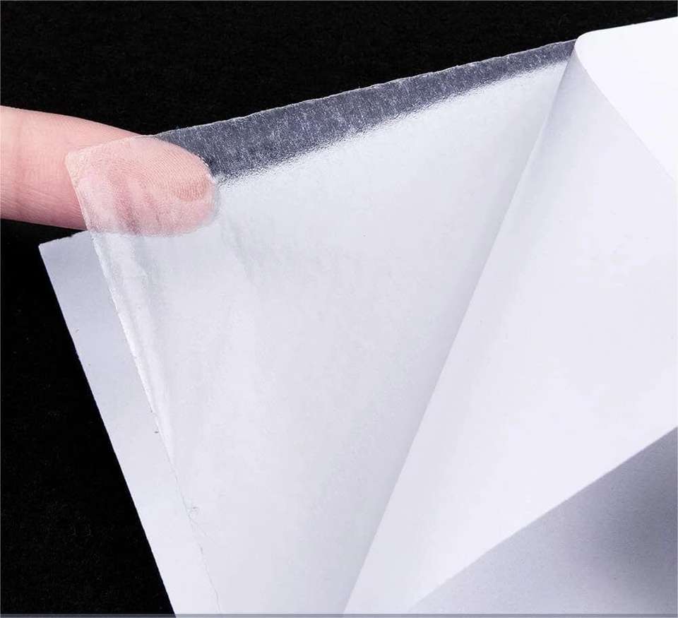 Craft World 12 inch Sticker Paper A4 Clear Transparent Double-sided ...