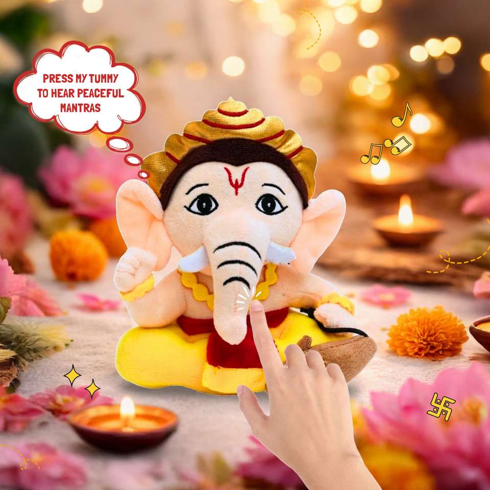 Panda's Box Mantra Chanting Baby Ganesha (09 Inches) - 9 inch - Mantra ...