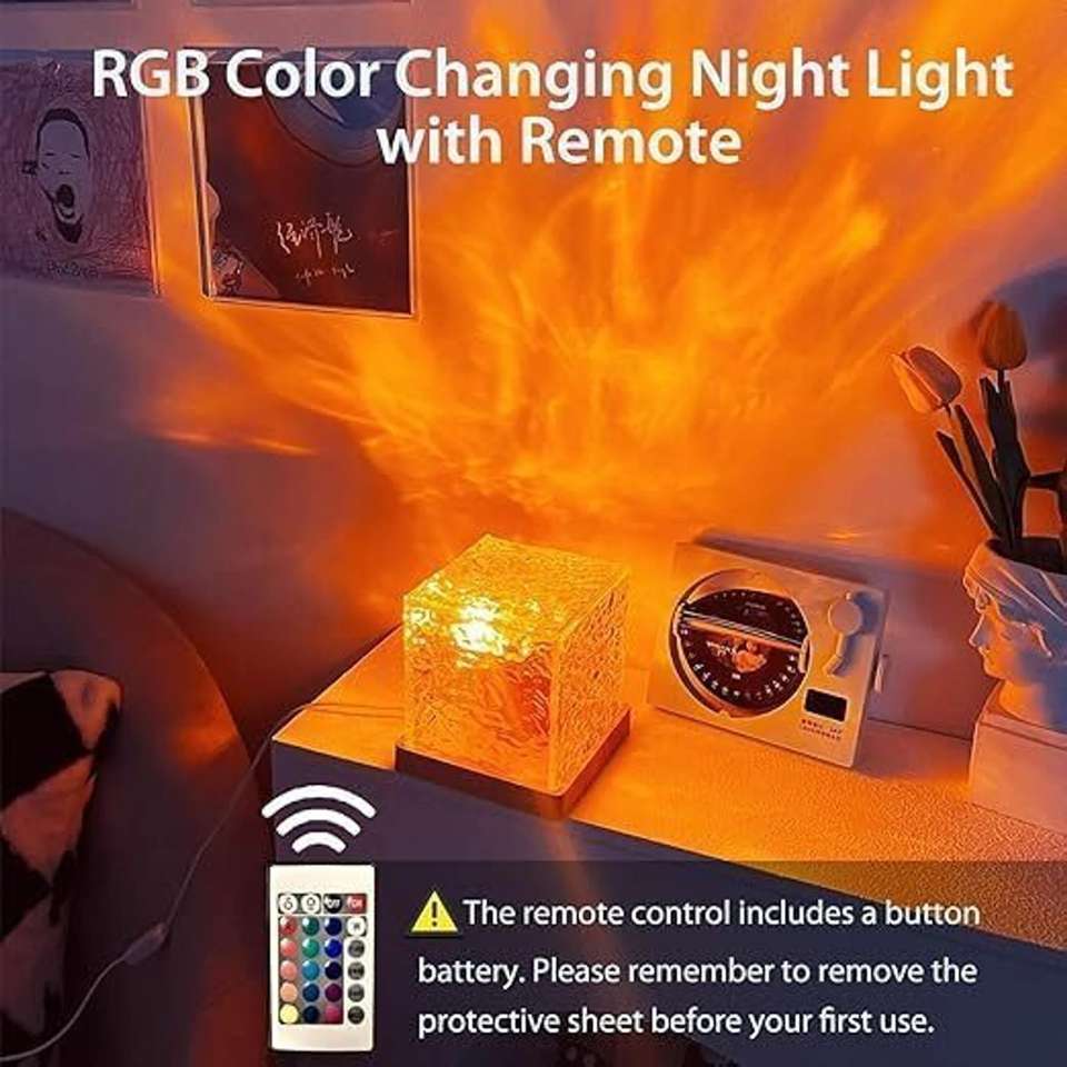 Water With Ripple Pattern Ballyhoo USB Dynamic Water Ripple Pattern Ocean Wave Projector Night ...