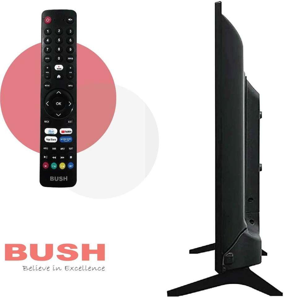 Bush Led Logo Bush 138 cm (55 inch) Ultra HD (4K) LED Smart Android Based TV with ...