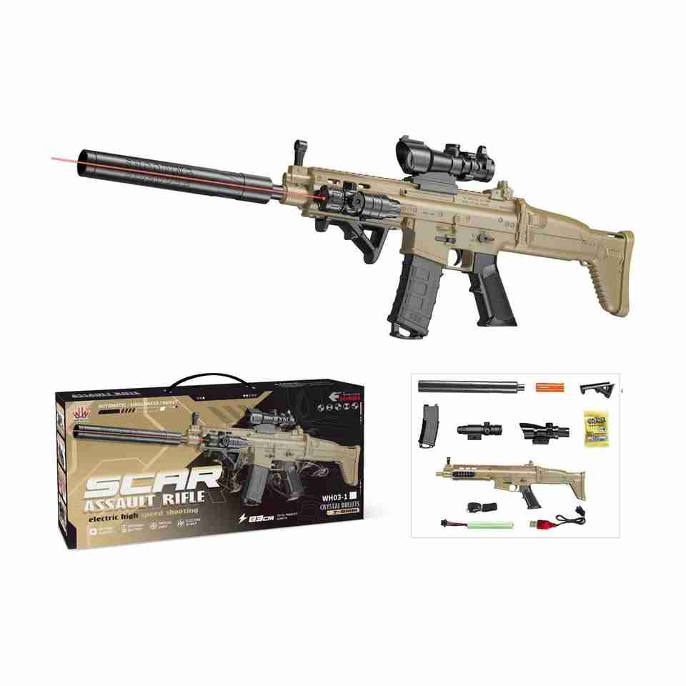 HALO NATION Scar Gun K98 Assault Rifle Shoots Water Bullet Automatic ...