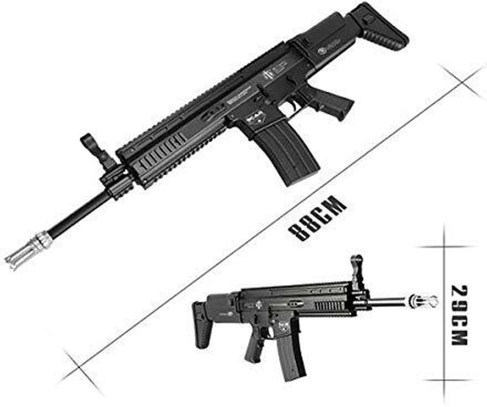 IndusBay SCAR Toy Machine Gun AK47 Automatic Gun Shoots Water Crystal ...