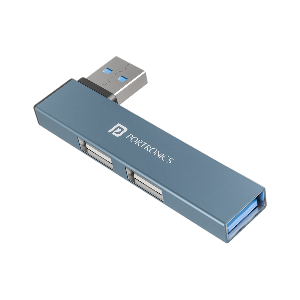 Portronics Mport Mino A USB Hub (3-in-1), USB 3.0 & 2.0, USB Plug ...