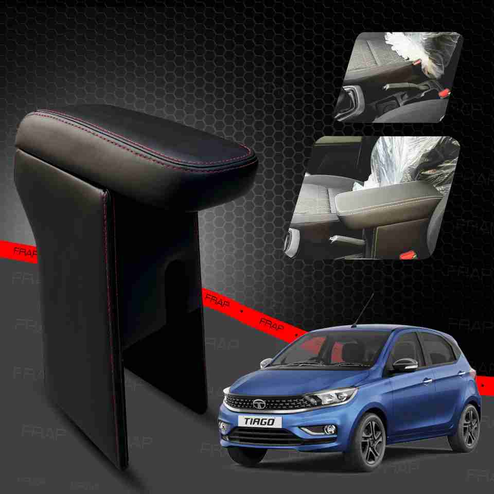 Frap Premium Armrest For Tata Tiago with Moulded Foam(Nappa,Double Red ...