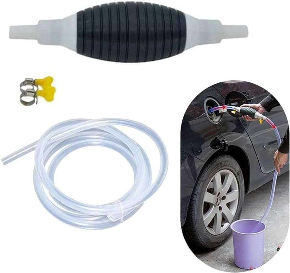 draval 2 Meter Fuel Transfer Pump Kit Tank Sucker Newest Portable Hand ...