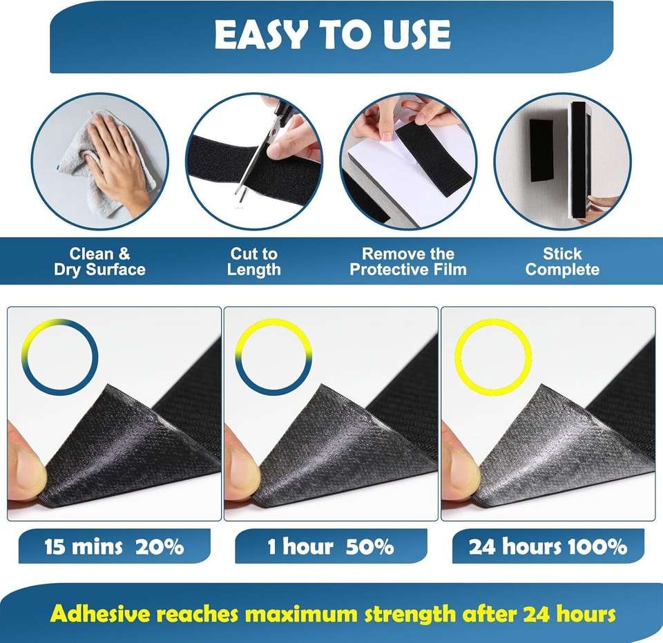 Belanto Self Adhesive Hook and Loop Tape for Mosquito Net Mounting ...