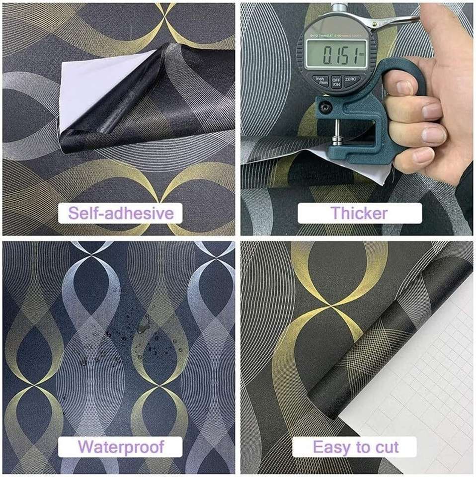 Uratech 1000 cm x 45 cm Waterproof Decorative Vinyl Wallpaper Price in ...