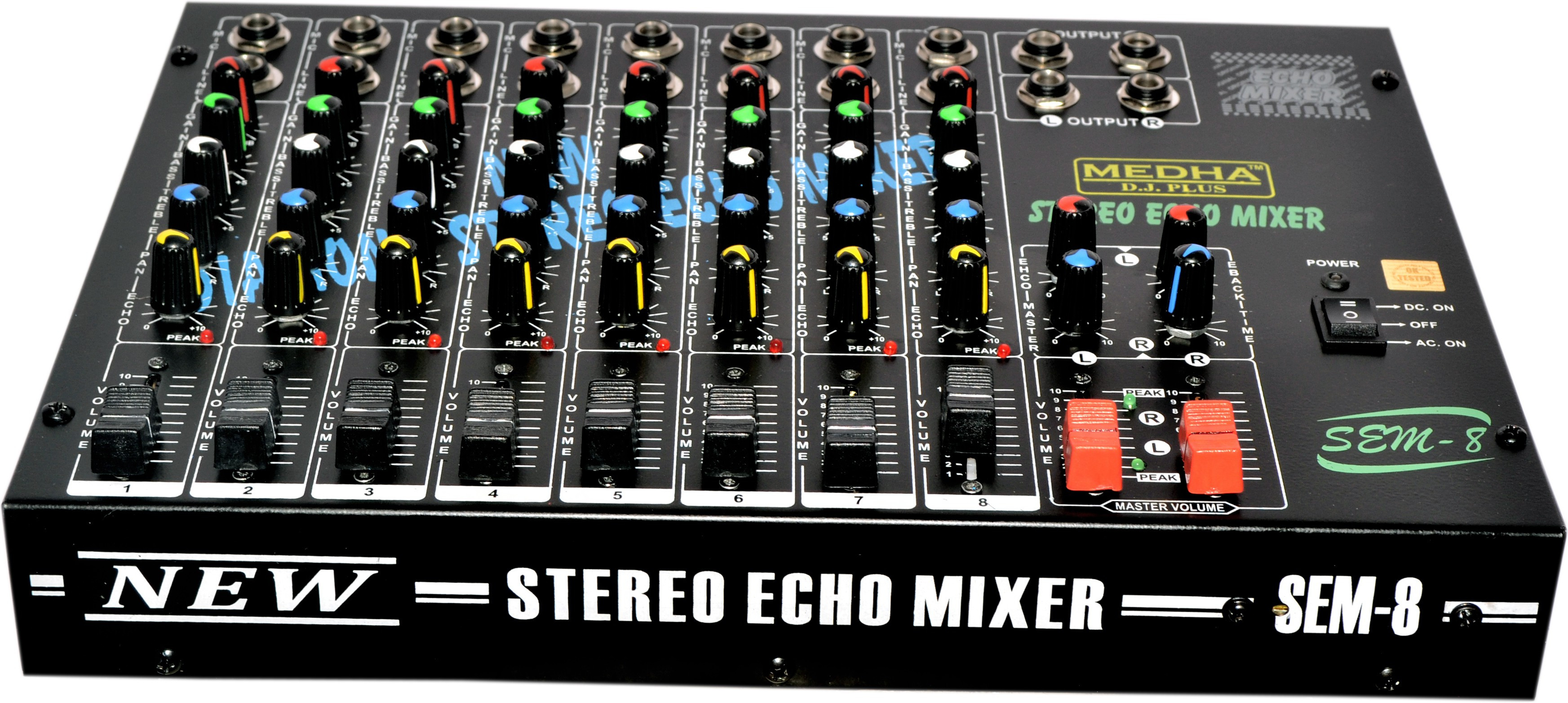 medha Professional 8 Channel Stero Echo Mixer With Top Quality 220 W AV Control Receiver image 1